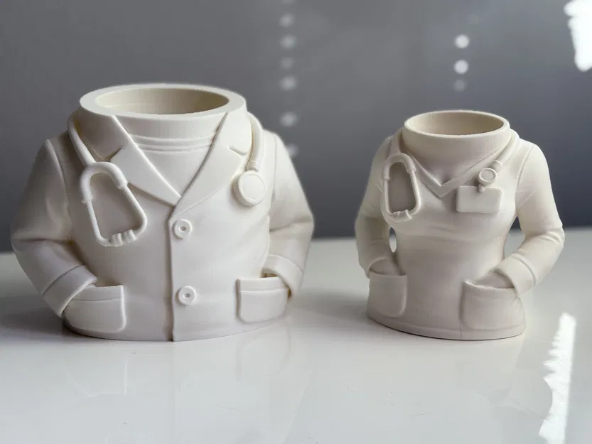 Ống Cắm Bút Áo Blouse Bác Sĩ – Organizer Bàn Làm Việc In 3D - Image 7