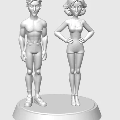 Mann UND FRAU – Tượng mô hình nam và nữ