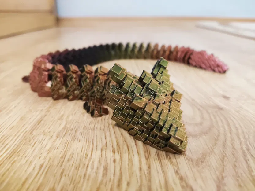 Rồng Đêm Glitch Khớp Nối (Remix) - Articulated Glitch Night Dragon - Image 1