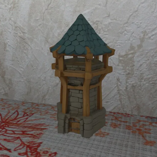 Tháp Canh Địa Hình kiểu DND Trung Cổ – No Support, in FDM - Image 1