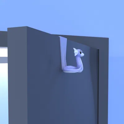 ℗147 Dratini - Móc treo qua cửa (Over Door Hook) in 3D Pokémon