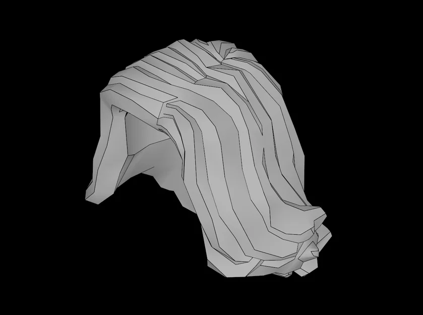 Tóc Minifig nữ uốn gợn sóng dài vừa (Lego Compatible 23187.dat) - Image 1