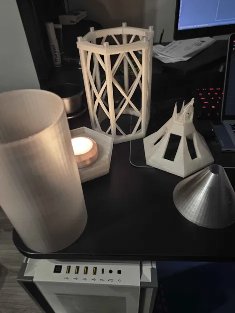 Đèn Gothic Lamp (in 3D parametric, modular, tối ưu FDM) - Image 2