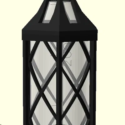 Đèn Gothic Lamp (in 3D parametric, modular, tối ưu FDM)