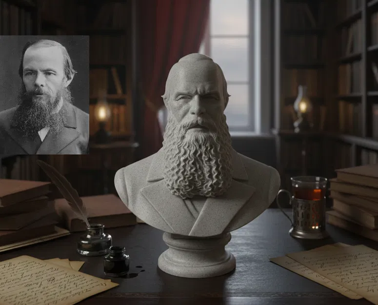 Fiodor Mikhaïlovitch Dostoïevski – Bust - Image 1