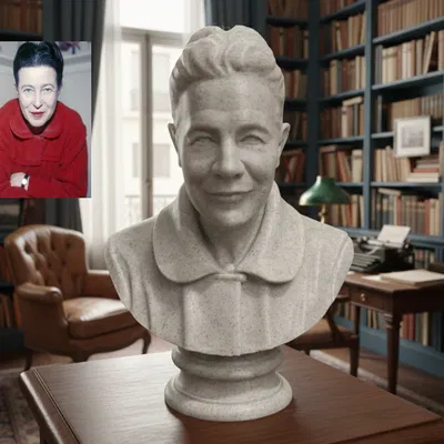 Simone Lucie Ernestine Marie Bertrand de Beauvoir – Bust (Tượng bán thân)