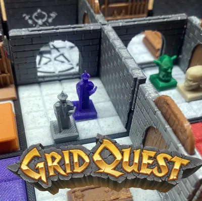Meeple Pháp Sư GridQuest WIZARD (The Gridfinity Game)