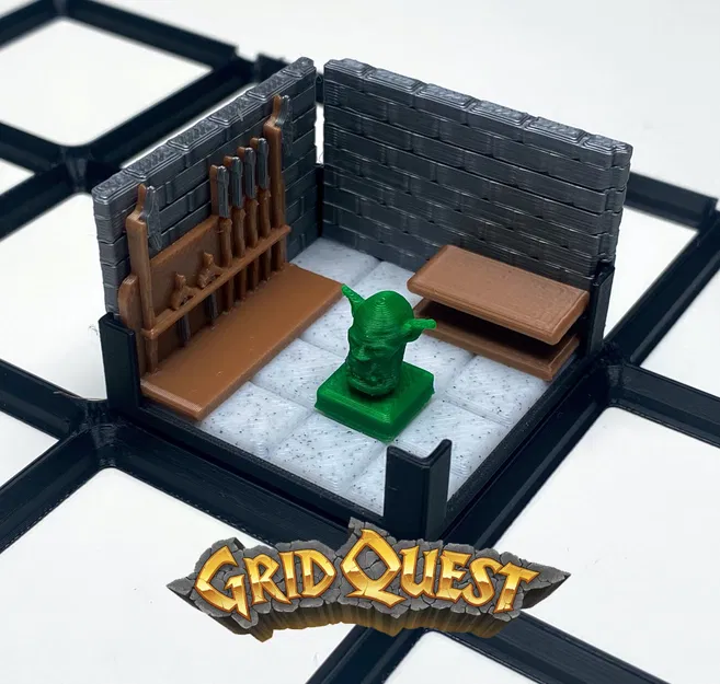 GridQuest ORK Meeple (The Gridfinity Game) – Meeple đầu Ork 1x1 - Image 1