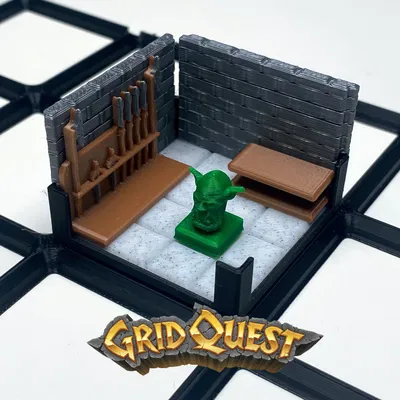 GridQuest ORK Meeple (The Gridfinity Game) – Meeple đầu Ork 1x1