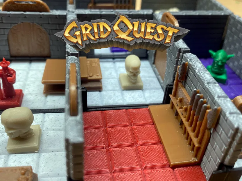 GridQuest WEAPON STAND (The Gridfinity Game) - Giá đỡ vũ khí - Image 1