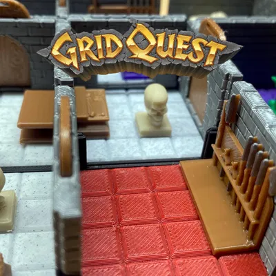GridQuest WEAPON STAND (The Gridfinity Game) - Giá đỡ vũ khí