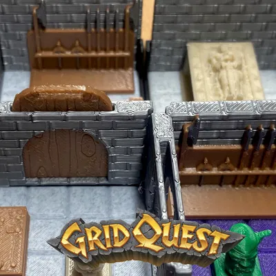 GridQuest WEAPON STAND (The Gridfinity Game) - Giá đỡ vũ khí