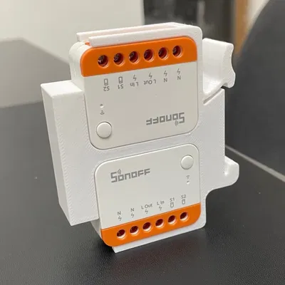 Giá gắn DIN rail cho Sonoff Mini R4