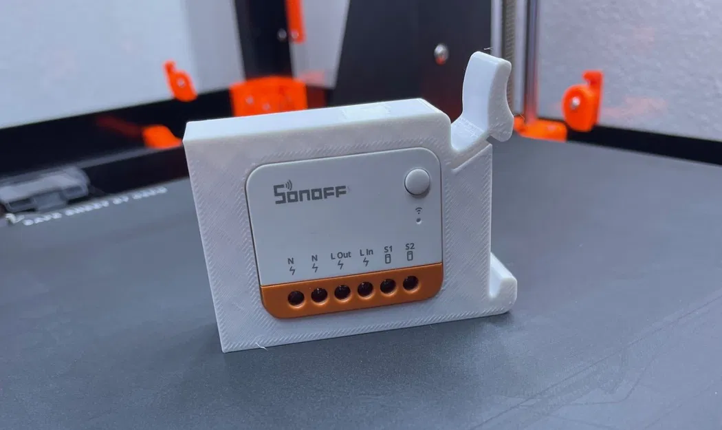 Giá gắn DIN rail cho Sonoff Mini R4 - Image 2