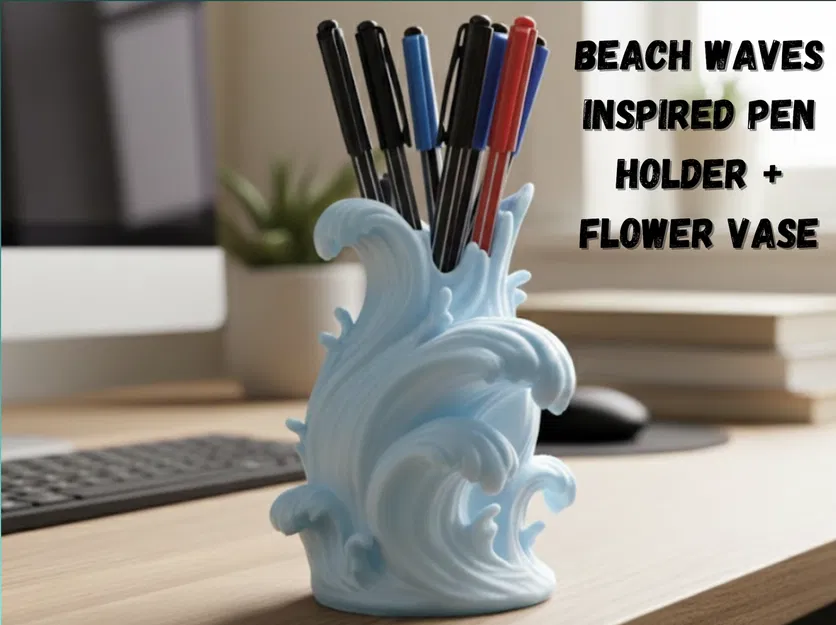 Bình hoa + Ống cắm bút lấy cảm hứng từ Sóng Biển - Image 1