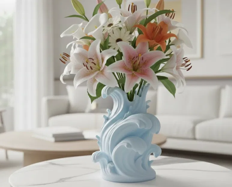 Bình hoa + Ống cắm bút lấy cảm hứng từ Sóng Biển - Image 3