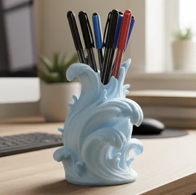 Bình hoa + Ống cắm bút lấy cảm hứng từ Sóng Biển