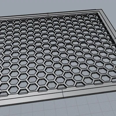 Tấm grill cho case với lỗ tổ ong (hexagonal)