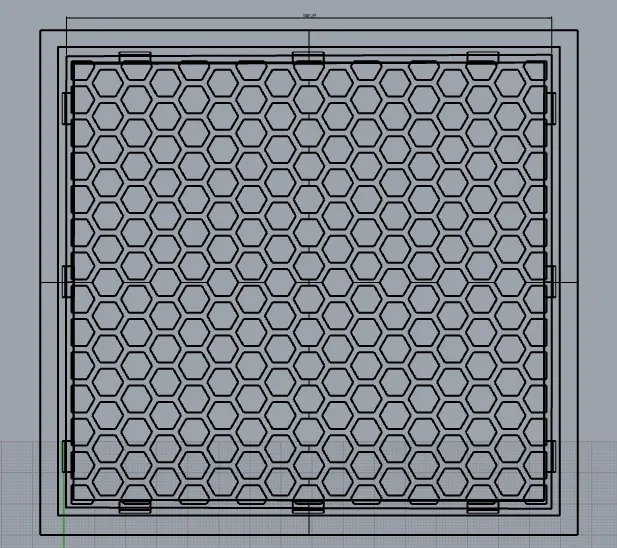 Tấm grill cho case với lỗ tổ ong (hexagonal) - Image 3