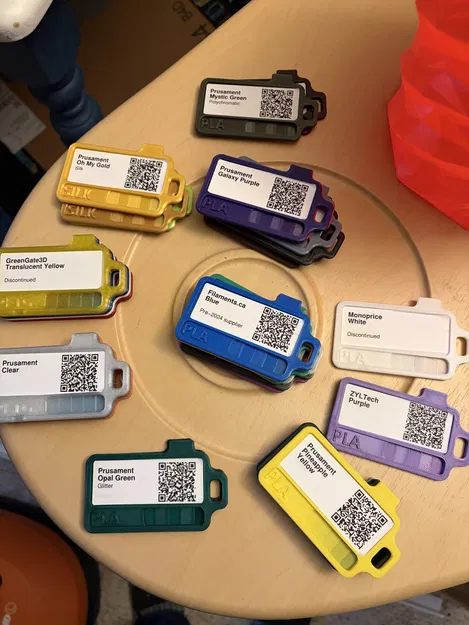 Swatch filament kèm test độ trong mờ - nhãn Avery 1" x 2-5/8" - Image 1