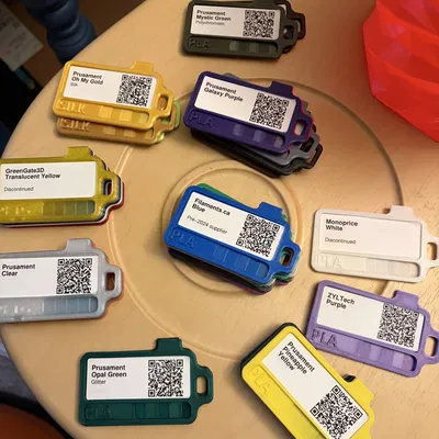 Swatch filament kèm test độ trong mờ - nhãn Avery 1" x 2-5/8"