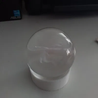 Giá đỡ quả cầu kính với vòng LED (Glas Kugel Halter mit LED Kreis)