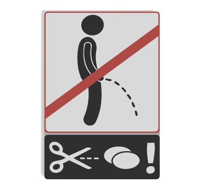 Bảng “Cấm đi tiểu” treo tường – Logo/Poster trang trí - Image 1