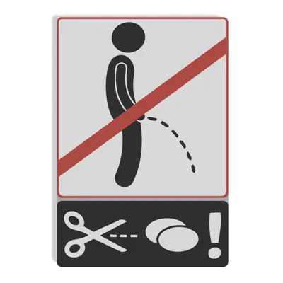 Bảng “Cấm đi tiểu” treo tường – Logo/Poster trang trí