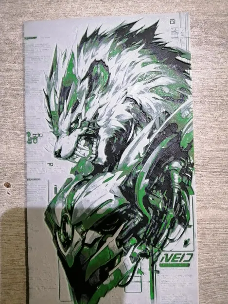 Loup robotique (HueForge) - Image 1