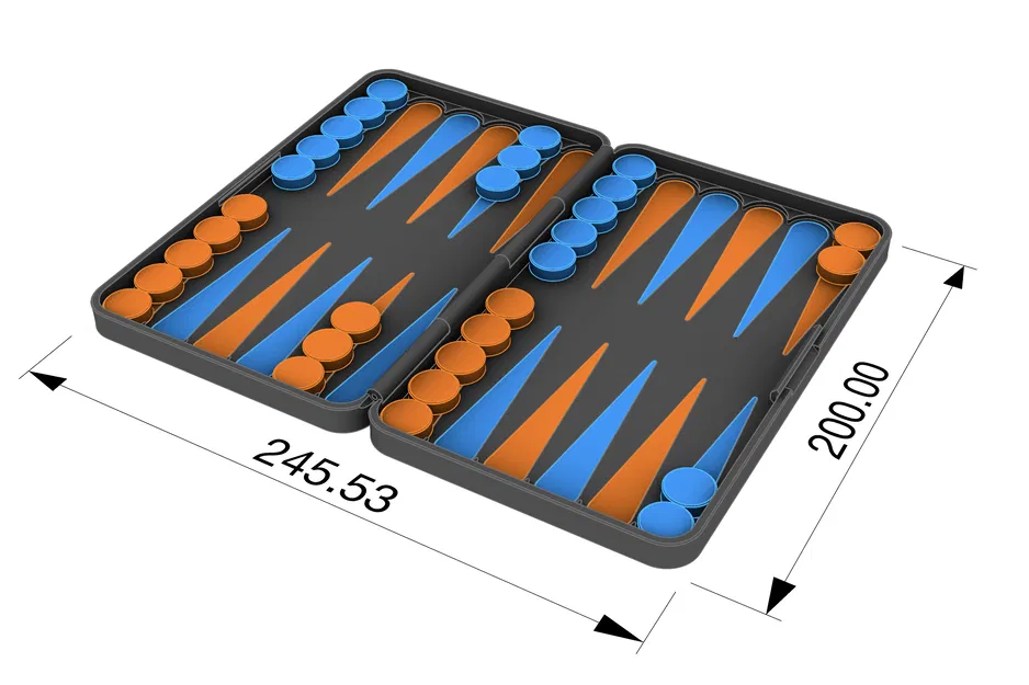 Backgammon To-Go (Bộ backgammon du lịch gập gọn) - Image 3