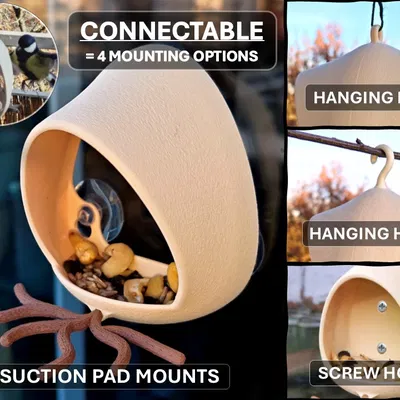 Bird Feeder - Máng ăn cho chim modular, nhiều kiểu lắp