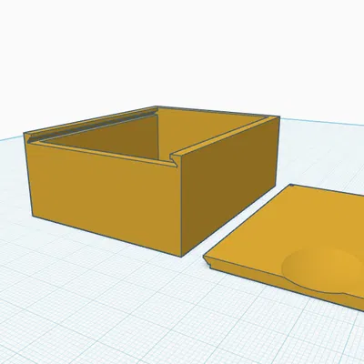 Hộp nhỏ với nắp chỉnh sửa (có chỗ lõm ngón cái để mở dễ hơn)