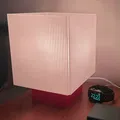 Đèn bàn khối lập phương gân (Cube ribbed table lamp) - Thumbnail 2