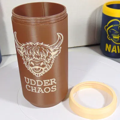 Giá giữ chai bia cổ dài (Long-Neck) hình bò Highland – Bottle Beer Koozie