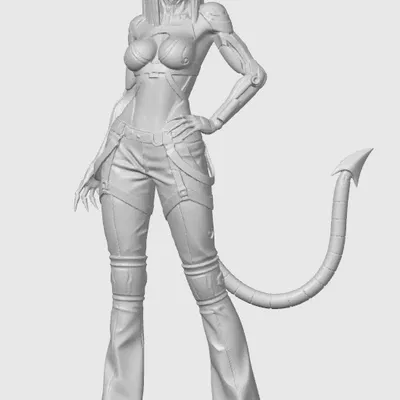 Tượng Cyber Cat-Girl 40