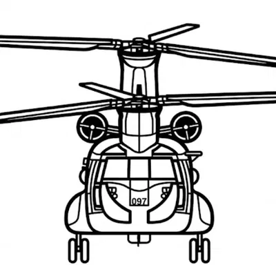 Tranh Treo Tường Silhouette Boeing CH-47D-F Chinook