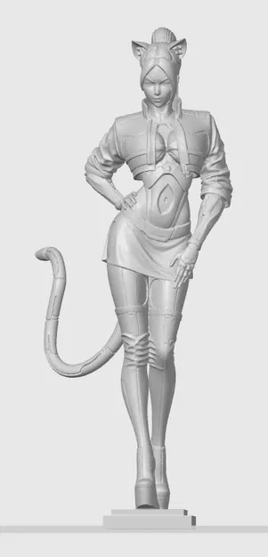Tượng Cyber Cat-Girl Figurine 41 - Image 1
