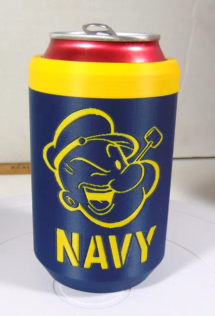Koozie giữ lon Popeye U.S. Navy – Nắp vặn (Screw Top) - Image 1