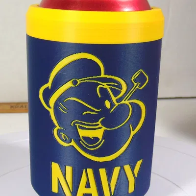 Koozie giữ lon Popeye U.S. Navy – Nắp vặn (Screw Top)