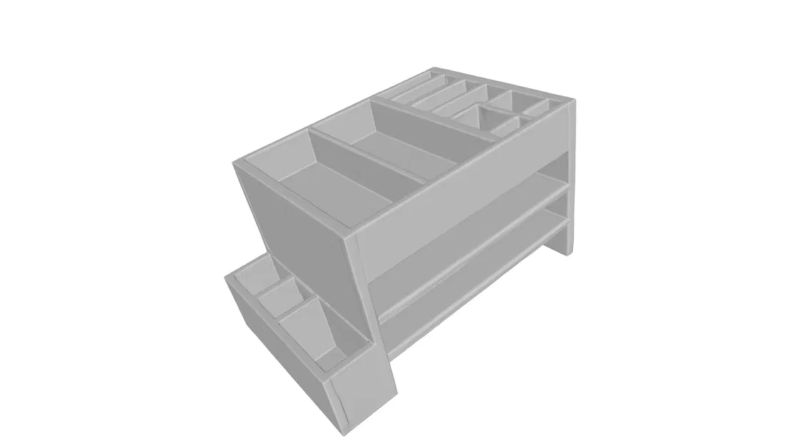 Desk Organizer V2 – Khay/Ống Cắm Bút 3 Ngăn Tối Giản - Image 1