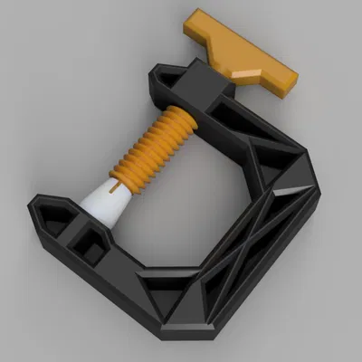 C-clamp 3D Print (3 chi tiết) – Có screw/thread in được, parametric