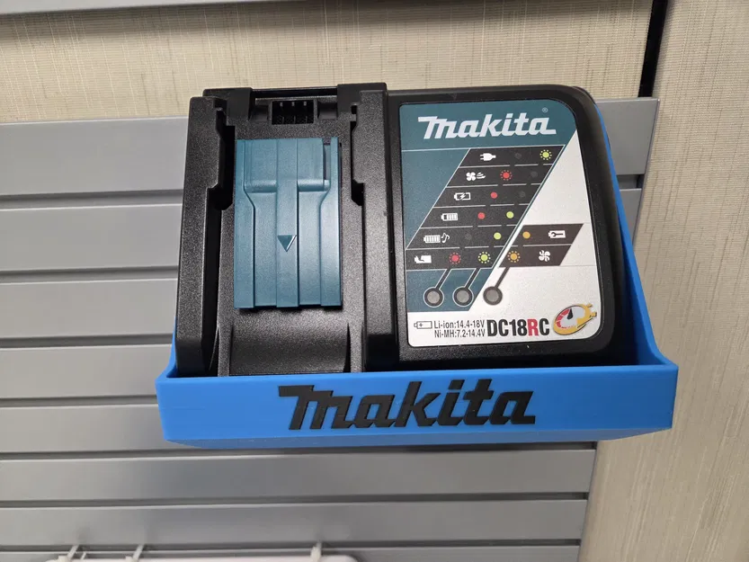 Giá đỡ sạc pin Makita cho bàn, gắn tường, pegboard hoặc slatwall - Image 1