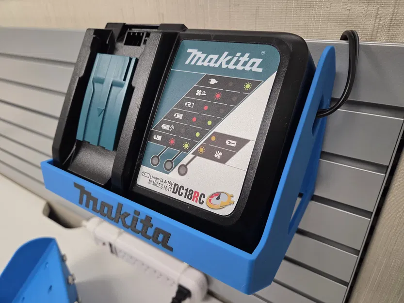 Giá đỡ sạc pin Makita cho bàn, gắn tường, pegboard hoặc slatwall - Image 2