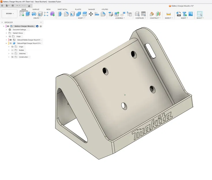 Giá đỡ sạc pin Makita cho bàn, gắn tường, pegboard hoặc slatwall - Image 6