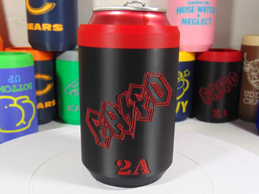 FAFO Can Holder Koozie 2nd Amendment Screw Top - Image 1