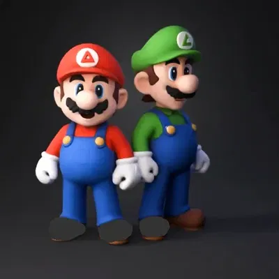 Tượng Mario và Luigi