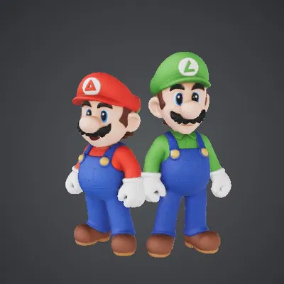 Tượng Mario và Luigi