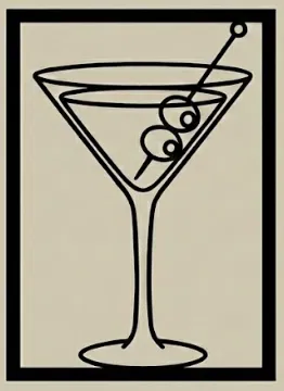 Tranh Treo Tường Bar Tối Giản | Bộ 3 Ly Cocktail | Martini, Whiskey & Highball - Image 3