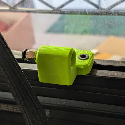 3030 PTFE Guide: gắn lệch & đỡ vít M6, hỗ trợ M6 PTFE push fit