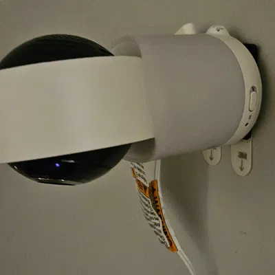 Ngàm gắn VTech Baby Monitor sát tường bằng command strip